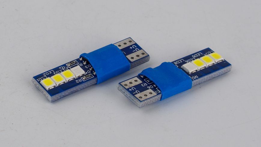 Світлодіоди в габаритні вогні. підсвітку номера та в салон DriveX T10-230 Blue 12V 0.6W 30Lm W5W base-10mm C DR-00024173 фото