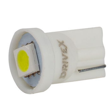 Світлодіоди в габаритні вогні. підсвітку номера та в салон DriveX T10-244 White 12V 0.3W 10Lm W5W base-10mm C DR-00024203 фото
