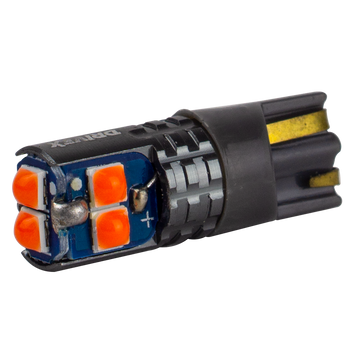 Світлодіоди в габаритні вогні. підсвітку номера та в салон DriveX T10-228 Red 12-24V 1.7W 15Lm W5W base-10mm B DR-00024168 фото