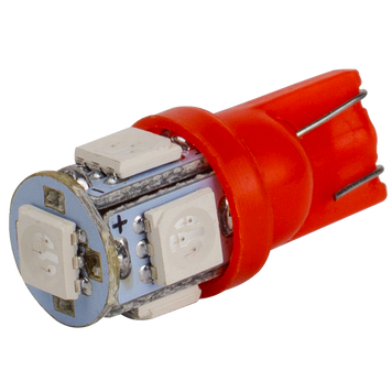 Світлодіоди в габаритні вогні. підсвітку номера та в салон DriveX T10-265 Red 12V 0.7W 1Lm W5W base-10mm C DR-00024274 фото